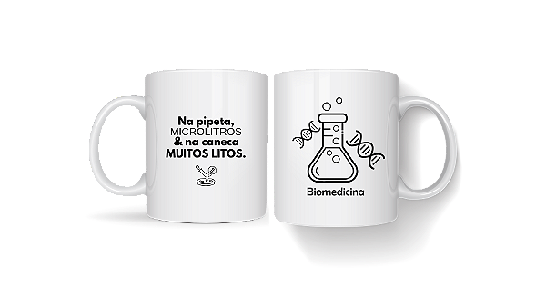 Caneca Porcelana 325ml Biomedicina Personalizada