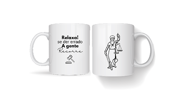 Caneca Porcelana 325ml Direito Personalizada