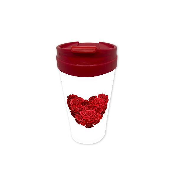 Copo Bucks Acrilico  470ml - Coração de Rosas