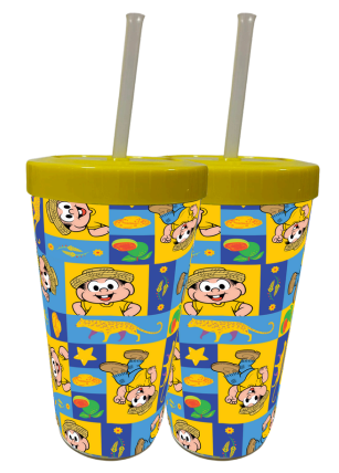 Copo Canudo 470ml Goiabeira Chico Bento
