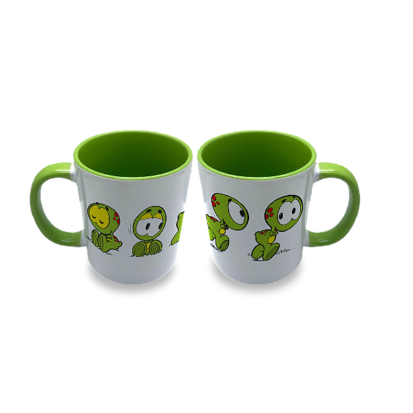 Caneca Porcelana 325ml Poses Horácio - Turma do Horácio