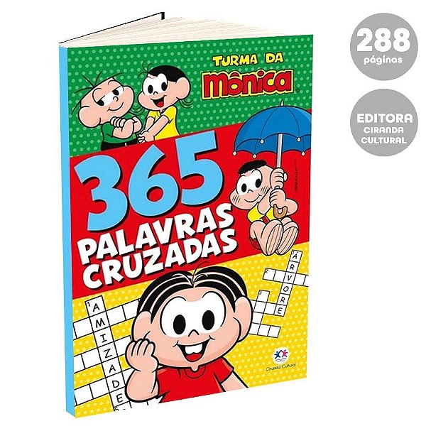 Livro 365 Palavras Cruzadas – Turma da Mônica | Diversão e Aprendizado Todos os Dias