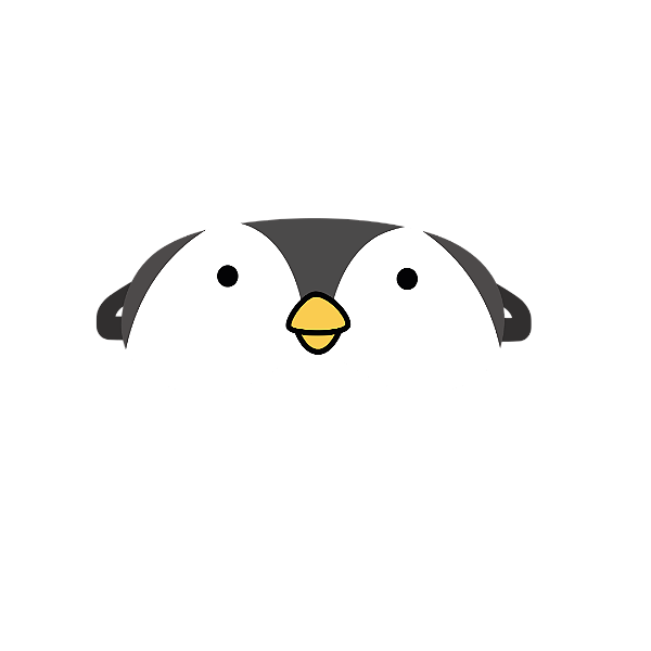 Máscara de Dormir Infantil Pinguim Aveludada – Tapa Olho Fofo e Confortável