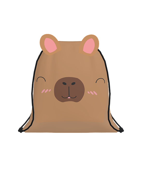Sacochila em Veludo com Orelhas Capivara