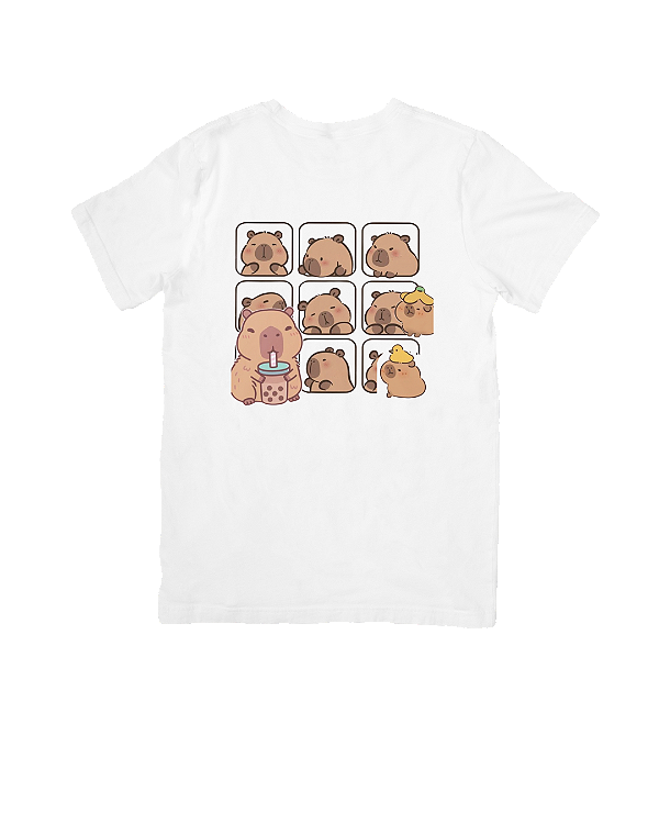 Camiseta branca - Capivara Cute