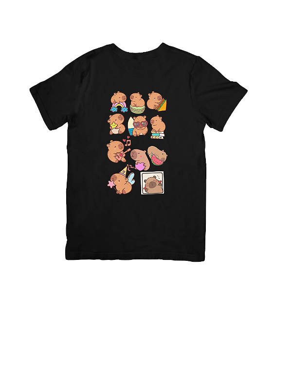 Camiseta Preta - Capivaras