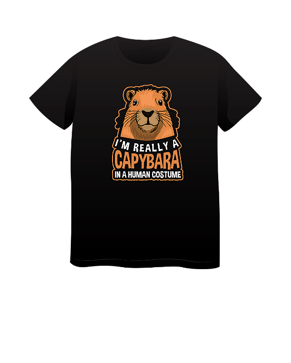 Camiseta Preta - Capybara