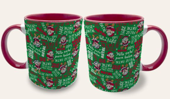 Caneca Porcelana 325ml Natal - Turma da Mônica