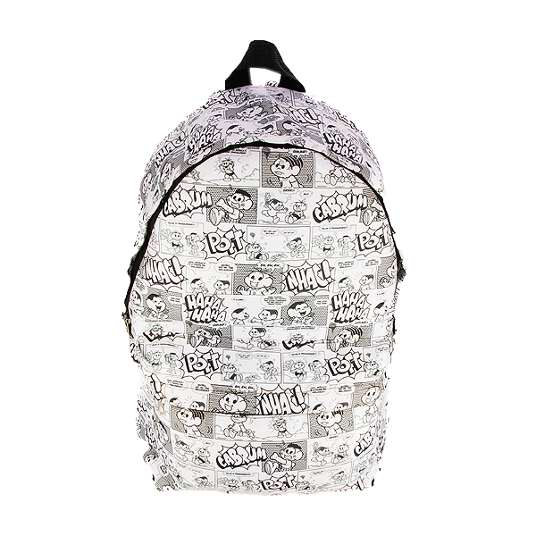 Mochila Grande Quadrinhos Preto e Branco - Turma da Mônica
