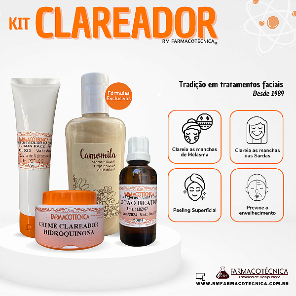 Kit Clareador Facial - RM Farmacotécnica®