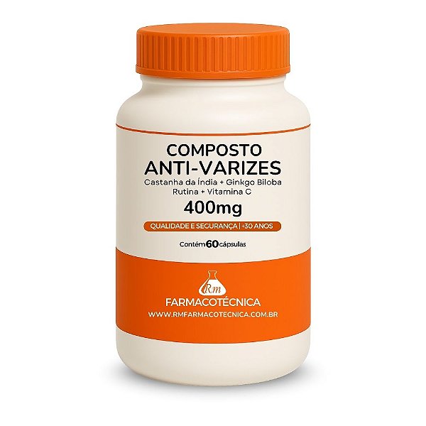 Composto Anti-Varizes 400mg - RM Farmacotécnica® (Cápsulas)