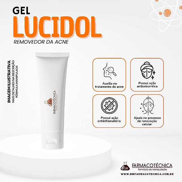 Gel de Lucidol - Removedor da Acne - RM Farmacotécnica®