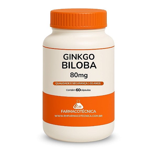 Ginkgo Biloba 80mg - RM Farmacotécnica® (Cápsulas)
