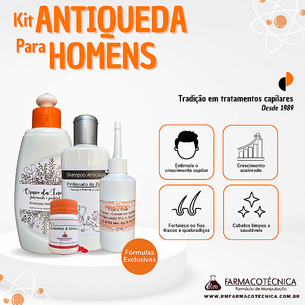 Kit Antiqueda para Homens - RM Farmacotécnica®