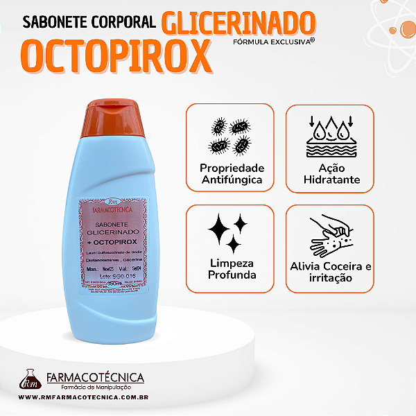 Sabonete Corporal Glicerinado com Octopirox 350ml - RM Farmacotécnica®