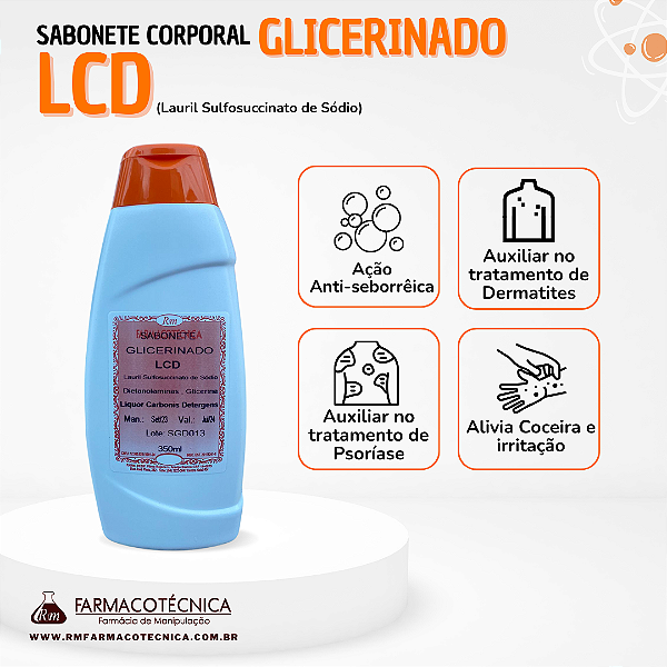 Sabonete Corporal Glicerinado com LCD 350ml - RM Farmacotécnica®