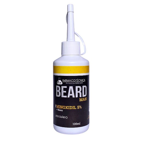 Minoxidil 5% com Bioex para Barba 100ml - Sua Barba com Poder - RM Farmacotécnica