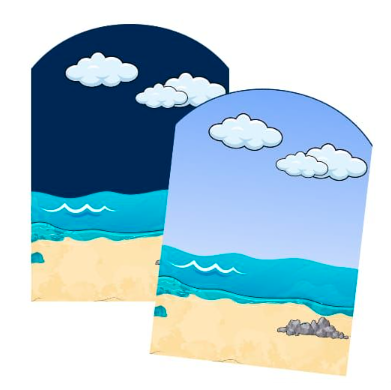 LUVA CENÁRIO PRAIA DIA E NOITE