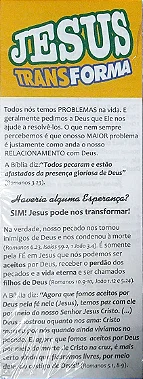 JESUS TRANSFORMA (MILHEIRO) FOLHETO JMN