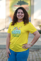 CAMISETA JESUS TRANSFORMA AMARELA JT CRIANÇAS GG JMN
