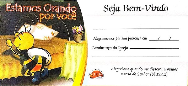 ESTAMOS ORANDO POR VOCÊ CARTÃO DE VISITANTE NOVO CÉU