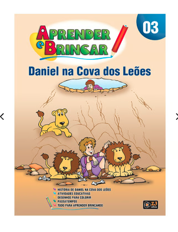 APRENDER E BRINCAR VOL3 DANIEL NA COVA DOS LEÕES Z3 EDITORA
