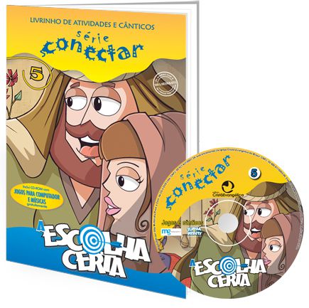 A ESCOLHA CERTA PLUGUINHO PLUG KIDS LIVRINHO DE CÂNTICOS E ATIVIDADES (CD E JOGOS) VOL 5 ECE