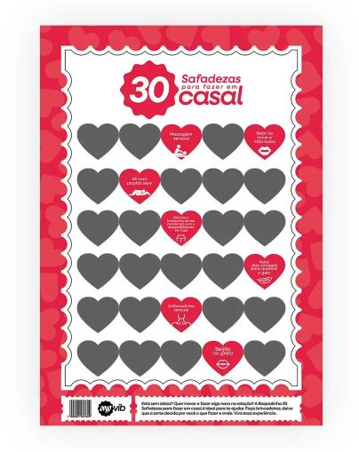 Jogo Raspadinha 30 Safadezas para Fazer em Casal