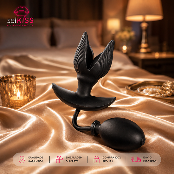 Plug Anal Inflável com Vibrador