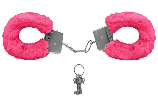 Algema Metal e Pelúcia Pink