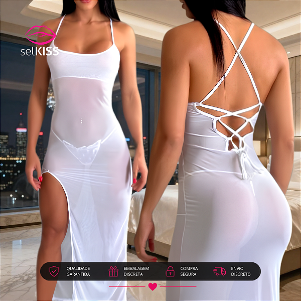 Vestido Sexy Longo Branco
