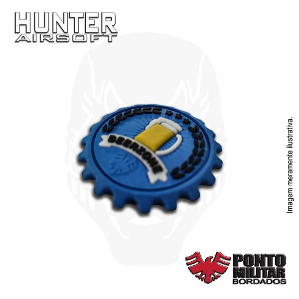 Patch Beerzone 3D azul emborrachado - Ponto Militar