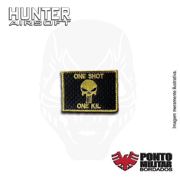 Patch Bandeira Justiceiro bordado - Ponto Militar