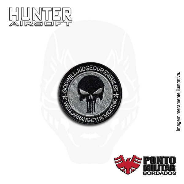 Patch God Will Judge Our Enemies Prata bordado - Ponto Militar