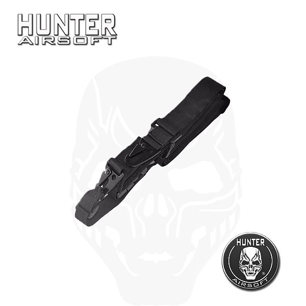 Bandoleira simples sling 3 Pontas Preta - Hunter Airsoft
