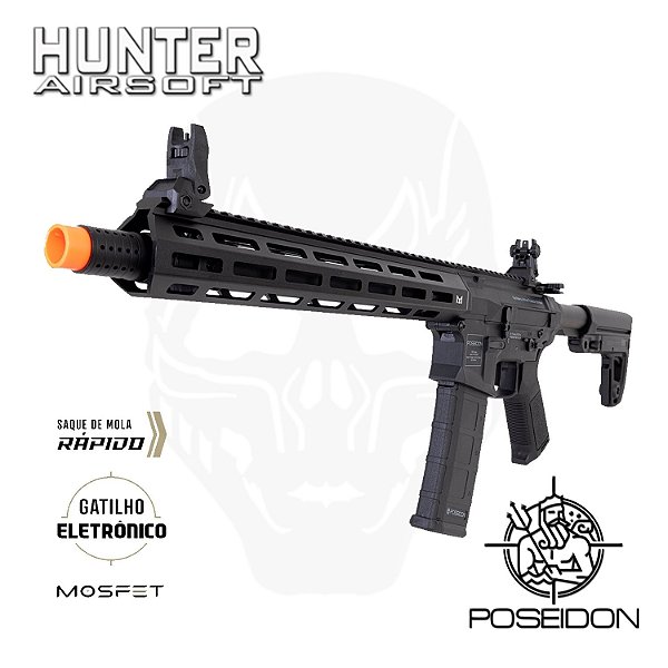 Rifle Airsoft AEG M4 Punisher 4 Black Gatilho Eletrônico - Poseidon