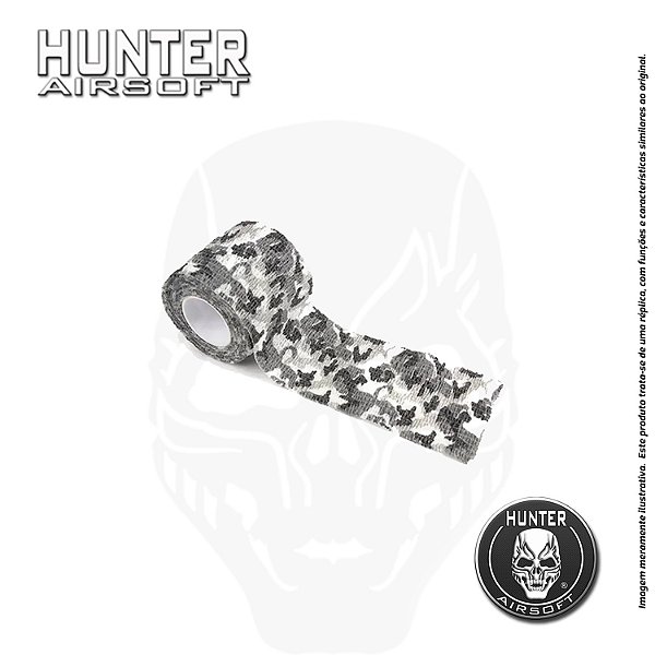 Camotape adesivo elástico 4,5m Shock Black - Hunter Airsoft