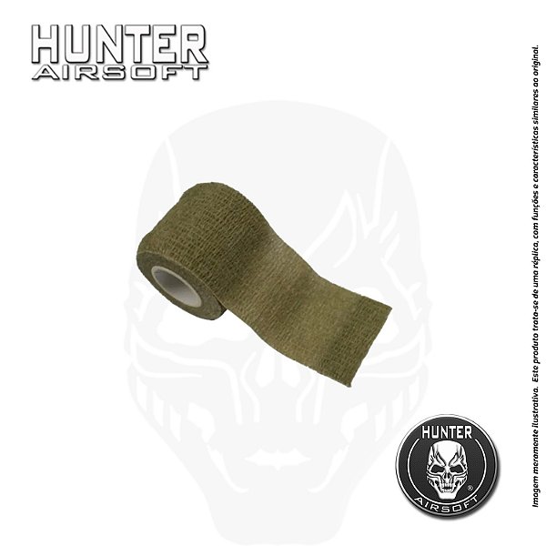 Camotape adesivo elástico 4,5m Verde - Hunter Airsoft