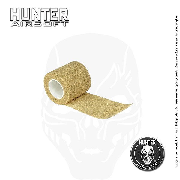 Camotape adesivo elástico 4,5m Tan - Hunter Airsoft