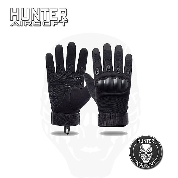 Luva tática militar preta mod - Hunter Airsoft