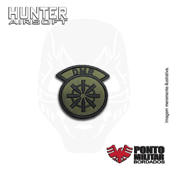 Patch DMR Airsoft OD bordado - Ponto Militar