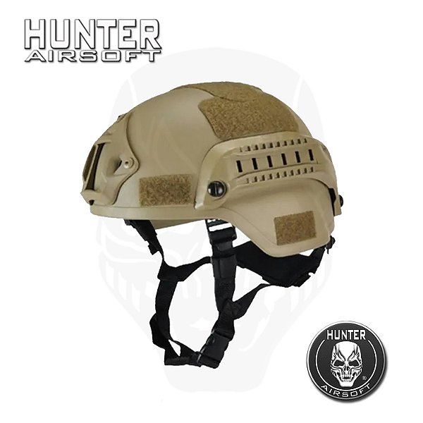 Capacete Tático Militar Airsoft tan - MICH 2000