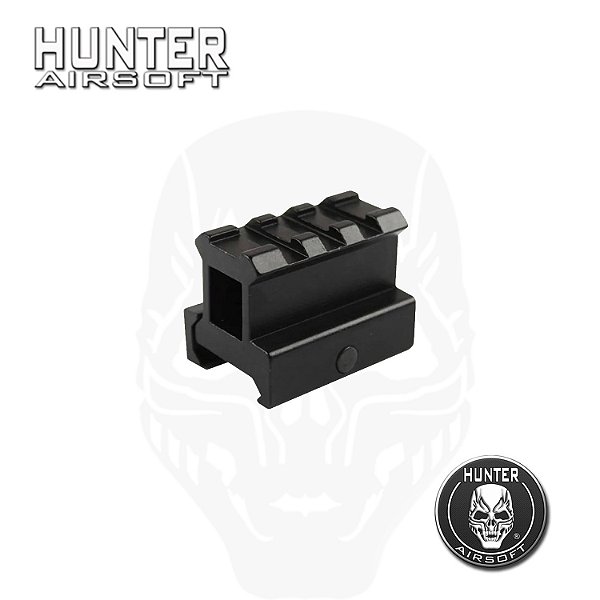 Elevador de trilho 20/22mm Preto 3 Slots (5 cm) - Hunter Airsoft