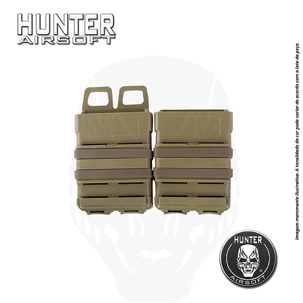 Fast mag porta carregador duplo M4/M16 5.56 polímero tan - Hunter Airsoft