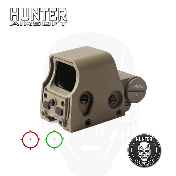 Red Dot mod Eotech 553 trilho 22mm Tan réplica - Hunter Airsoft