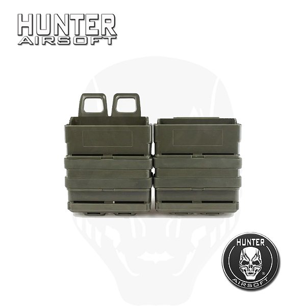 Fast mag porta carregador duplo 7.62 polímero verde - Hunter Airsoft