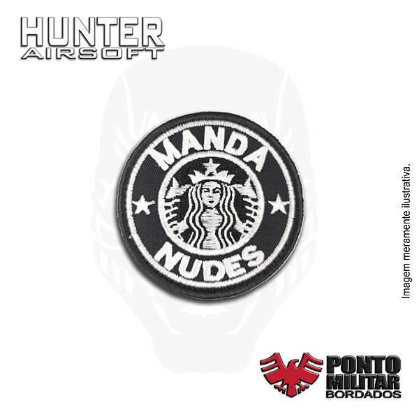 Patch Manda Nudes bordado - Ponto Militar