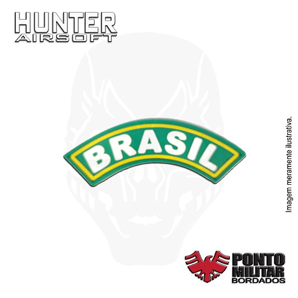 Patch manicaca Brasil colorido emborrachado - Ponto Militar - Hunter Airsoft