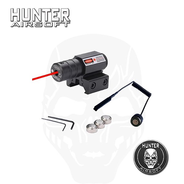 Mira laser acionador trilho picatinny 11mm/20mm/22mm - Hunter Airsoft