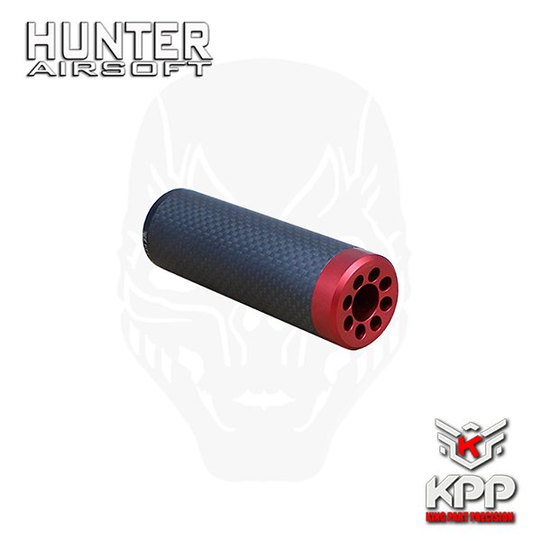 Supressor Airsoft Carbono SRS / TAC41 rosca 24mm Tipo 2 35 x 125mm - KPP